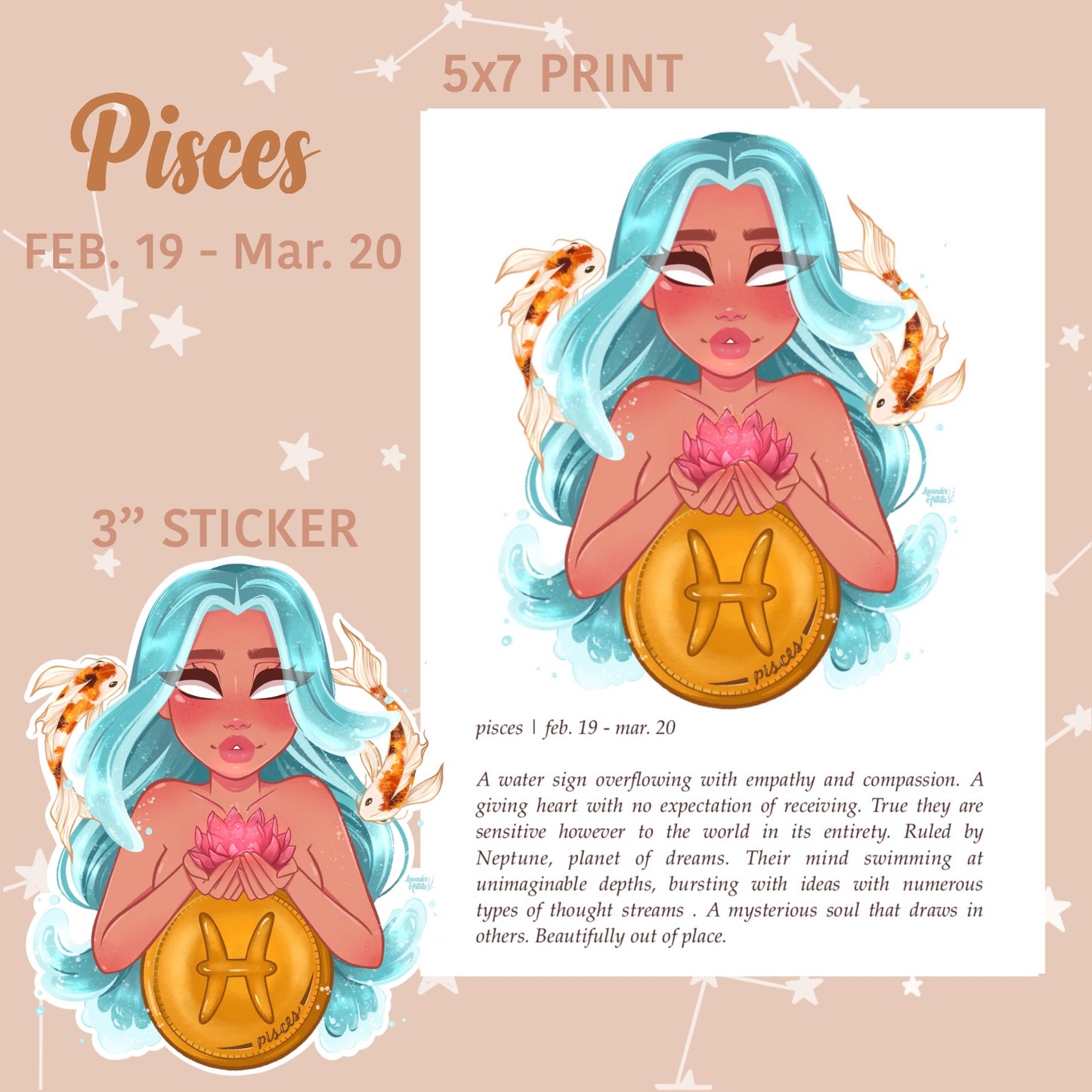 Pegatina de Piscis
