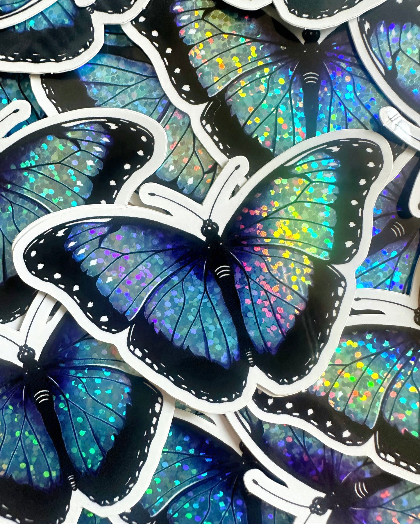 Blue Butterfly Glitz
