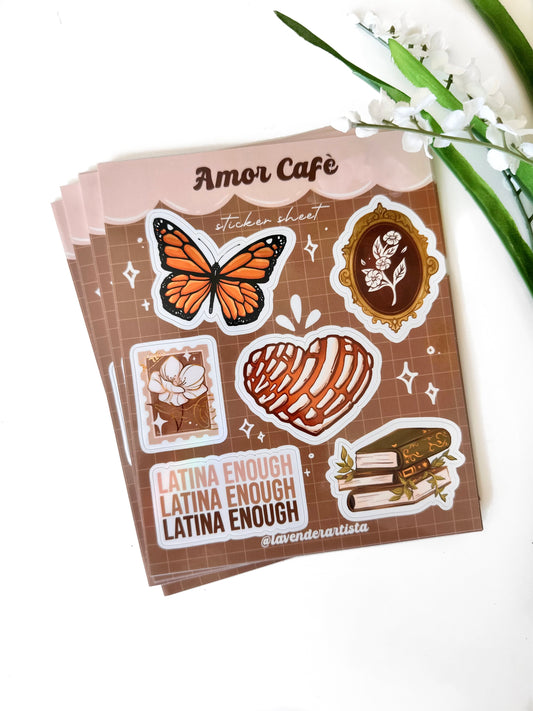 Amor Café-Sticker Sheet
