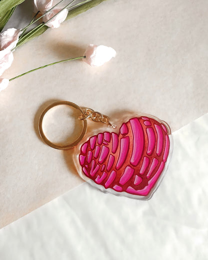 Pink Concha Keychain